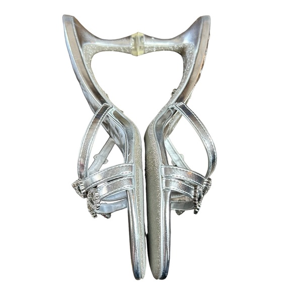 Aldo X Barbie Mule Silver Heels Rhinestone Embellished Rare Collector In Box 7.5 - Picture 12 of 16